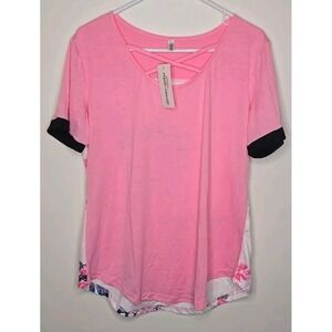 Ceasikery‎ Barbiecore Short Sleeve Womens Floral Top Casual Tunic Blouse Shirt